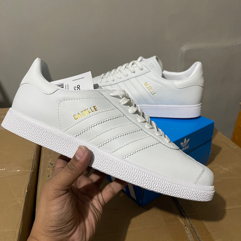 Adidas gazelle hotsell all white womens