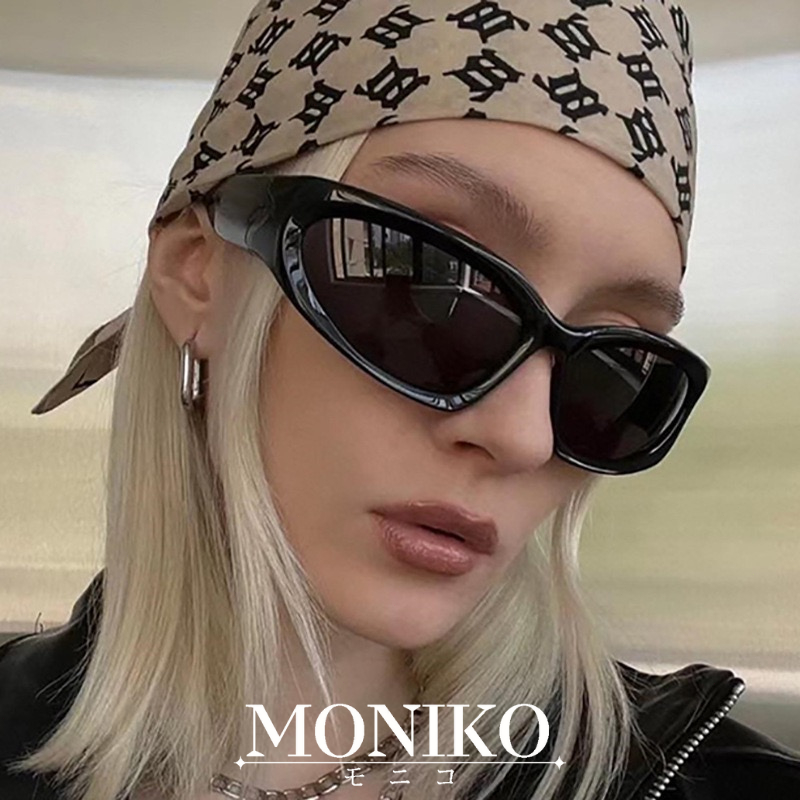 MONIKO Fashion PC Hiphop Cat Eye Sunglasses Wiper Shades Aesthetic for