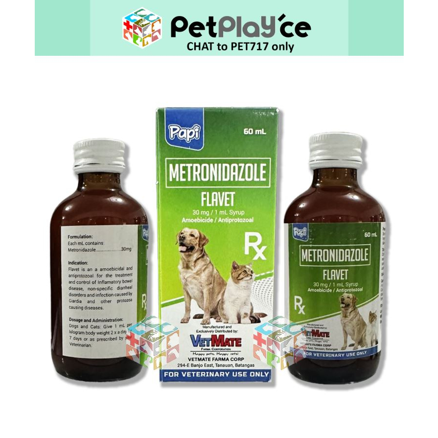 Papi Flavet Metrodole Flagyzol Antiprotozoal Amoebicide Liquid 60mL ...