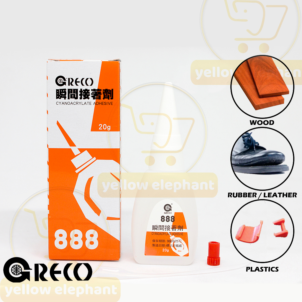 Super Glue Greco 888 Instant Bond Cyanoacrylate Strong Adhesive 20g