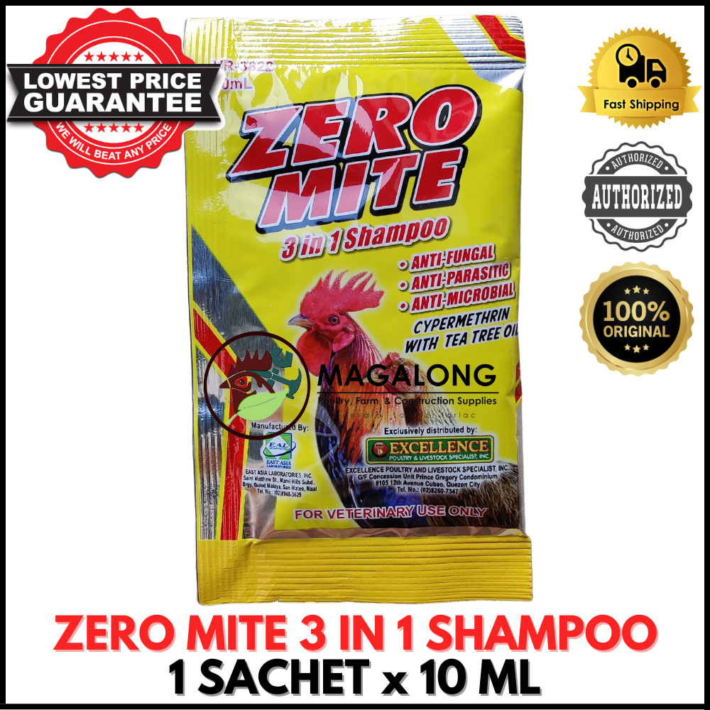 ZERO MITE SHAMPOO 1 SACHET x 10 ML EXCELLENCE ANTIFUNGAL, ANTI