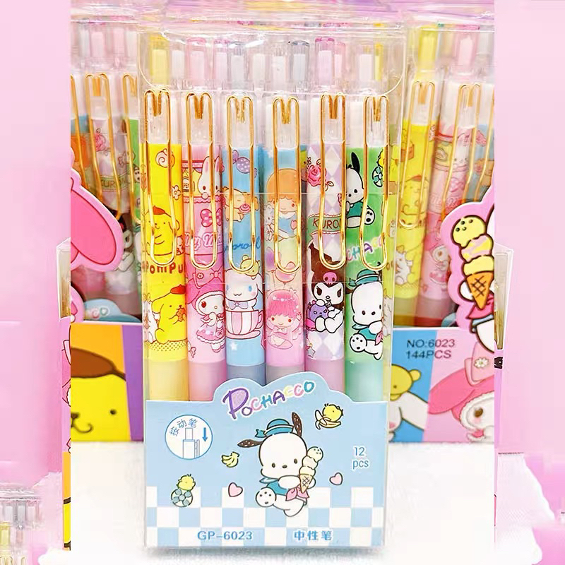 Sanrio Characters Pen Cute Cartoon Press Gel Pen for primary school ...