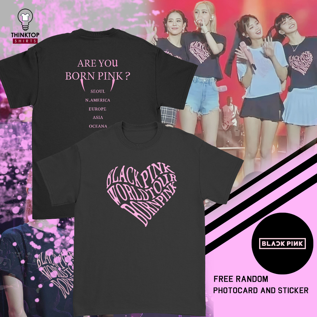 BLACKPINK | BORNPINK HEART [UNISEX] - World tour shirt with free ...