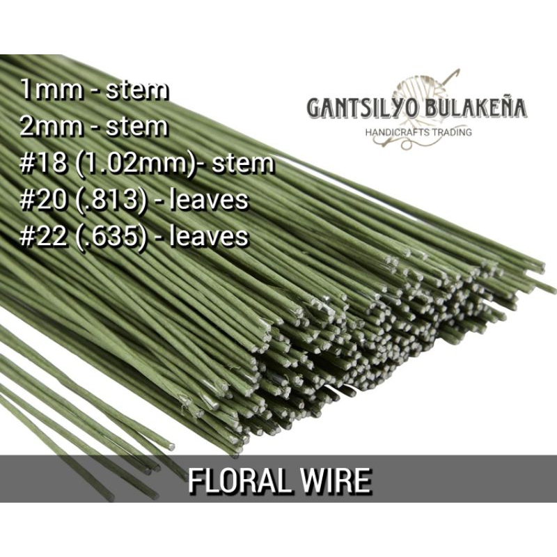 FLORAL WIRE Florist Wire for Stem Leaves DIY 1mm 2mm 18 20 22 Green