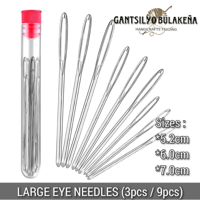 Crochet Needle Metal/Large Eye Needles Stainless Steel/Embroidery