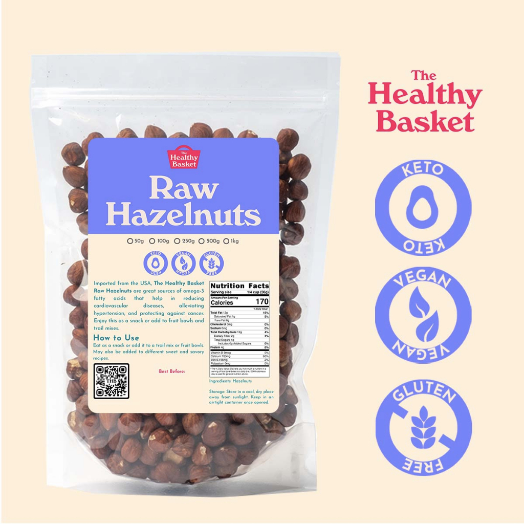 Healthy Basket Raw Hazelnuts (50g, 100g & 250g) Shopee Philippines
