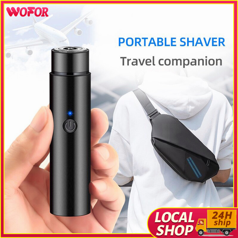 Mini Portable Hair Razor For Men Beard Trimmer USB Rechargeable Face ...