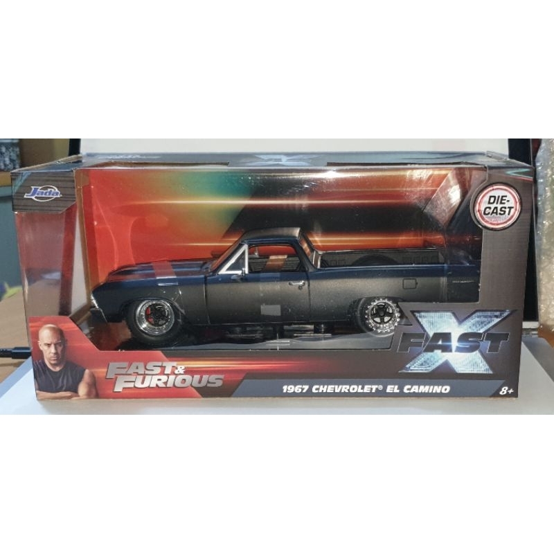JADA TOYS Che El Camino Fast And Furious 1967 - Voiture Miniature 1/24 Métal Noire
