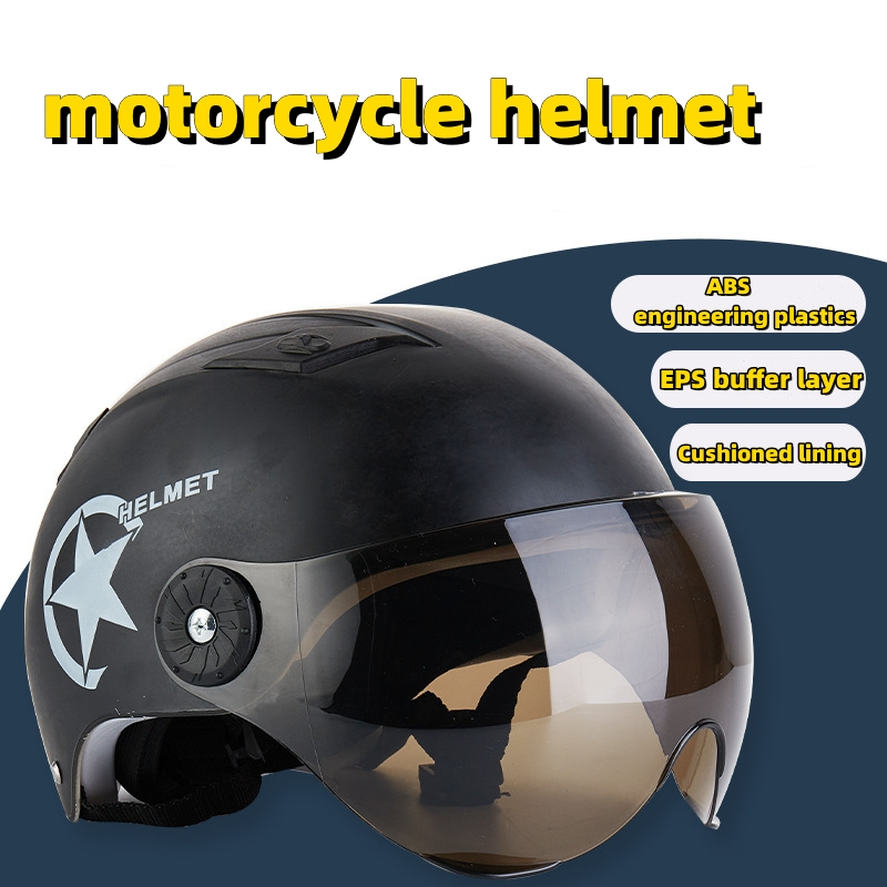 Half Open Face Helmet Motorcycle and Bicycle Protective Cap General