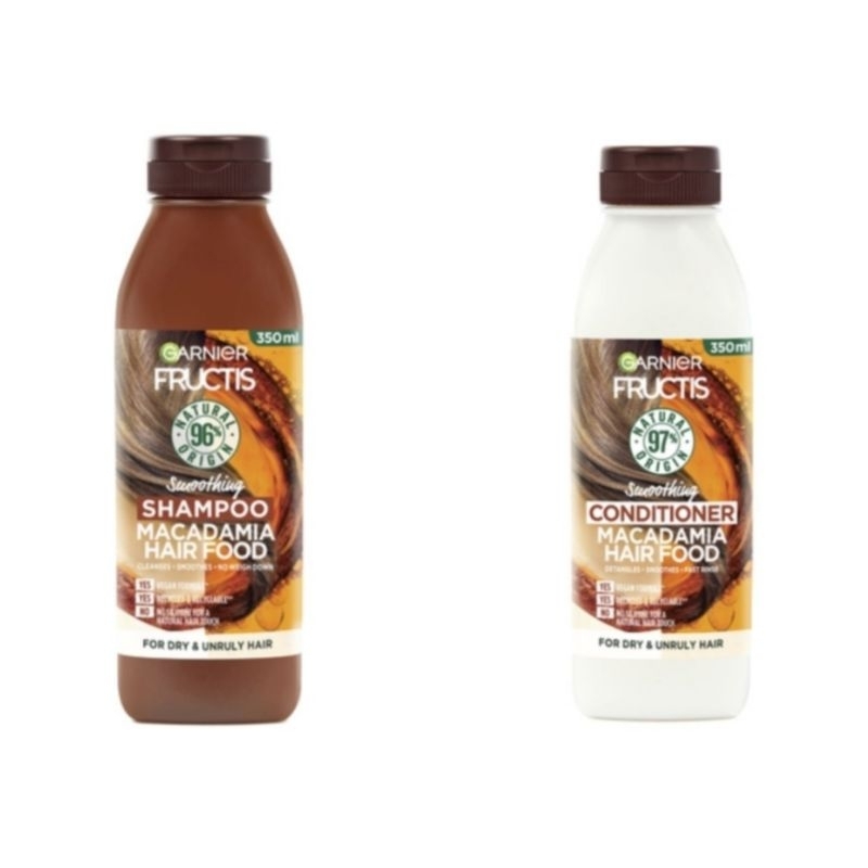 Garnier Hair Food Shampoo/Conditioner 350mL (Macadamia) Shopee