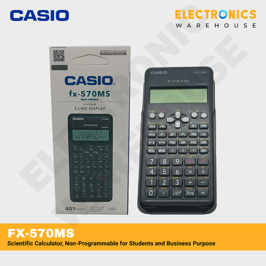 CASIO FX 570MS Scientific Calculator Non Programmable for Students and Business Purpose Shopee Philippines