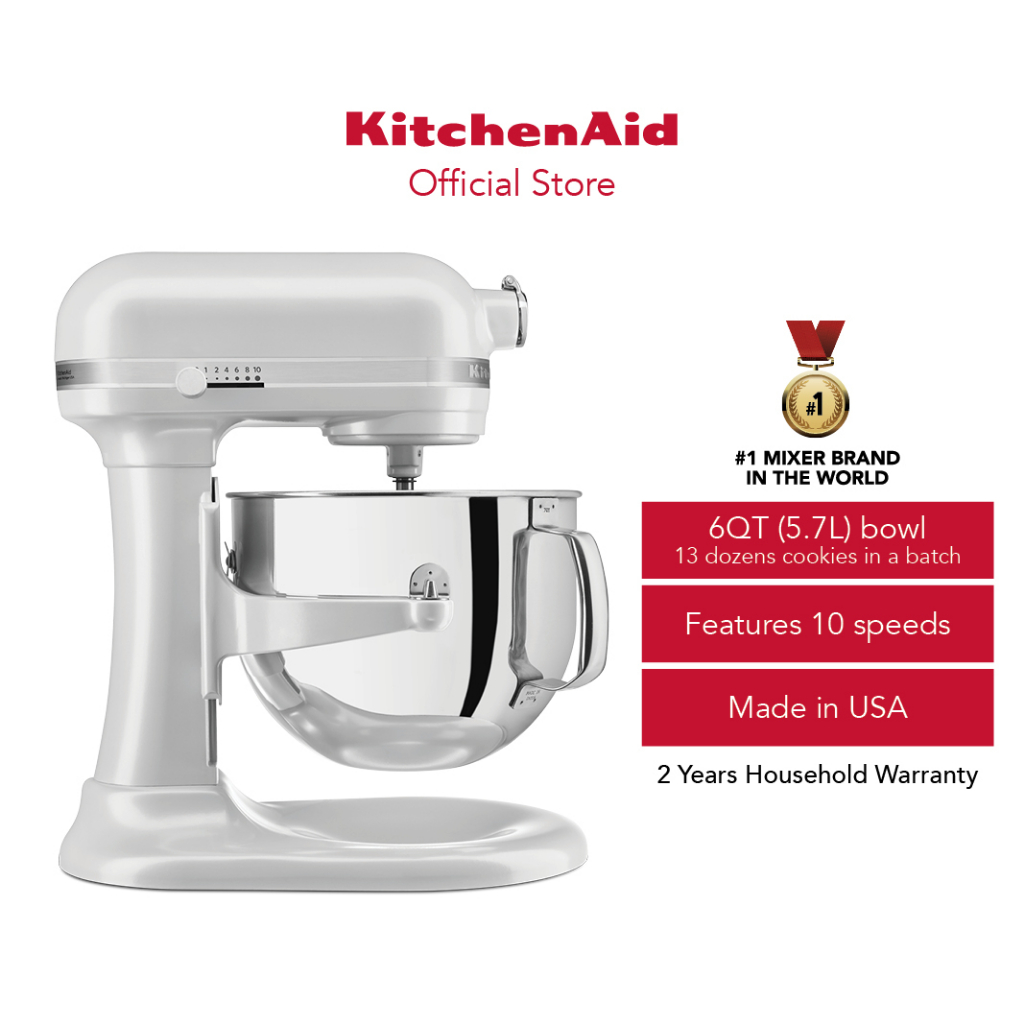 KitchenAid 6QT (5.7L) Artisan Stand Mixer 220 V with Stainless Bowl ...