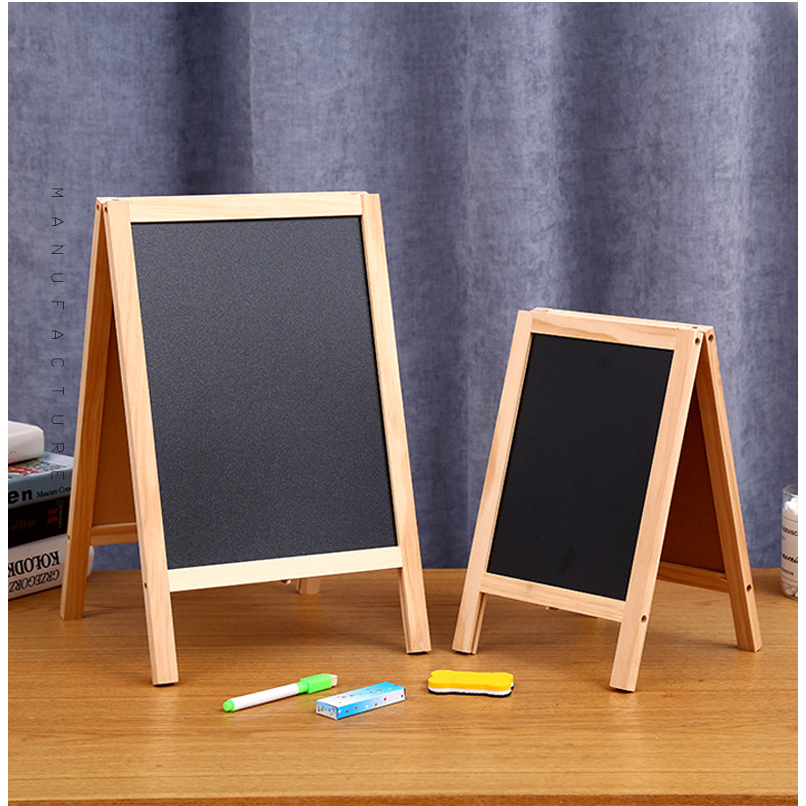 20*30cm Chalkboard Wood With Easel Blackboard Wedding Pizarra Wooden Frame  Dry Erase Bulletin Drawing Board Message Black Boards - AliExpress