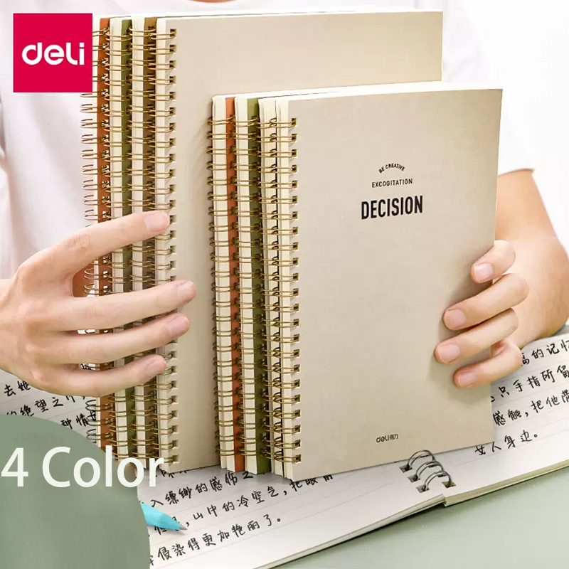 Deli A5/B5 Spring Spiral Aesthetic Notebooks Student Binder Notebook ...