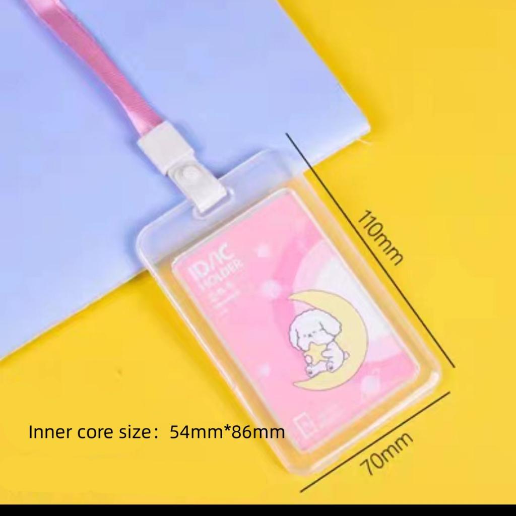 Deli 64804 ID card waterproof transparent card holder for school ID