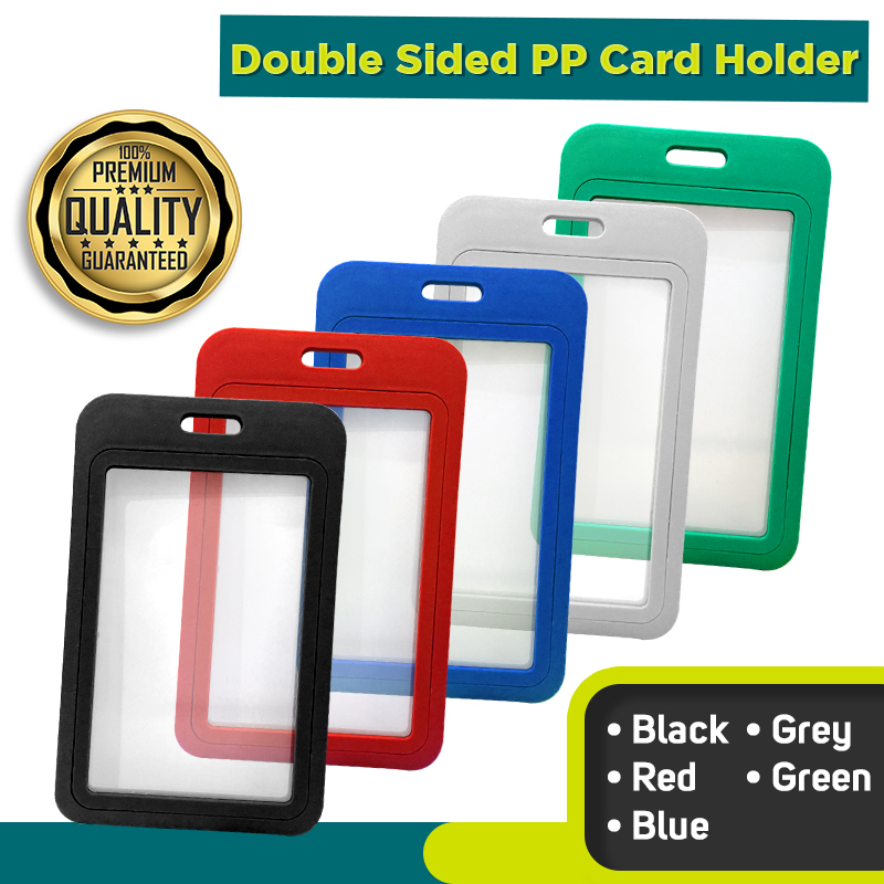 (5pcs) DoubleSided ID Card Holder 5.4cm x 8.5cm ID Protector Vertical ID Case (C104v) Shopee