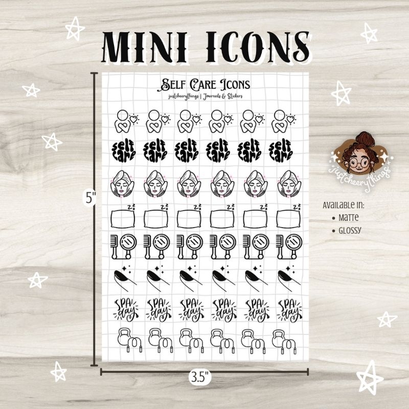 Mini Icons Functional Sticker Set 48 in 1 for Journal Planner Bujo ...