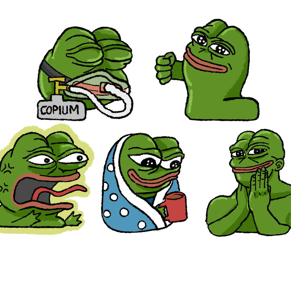 Pepe the Frog Memes Sticker Set SET Vinyl Matte Laminated | Shopee ...