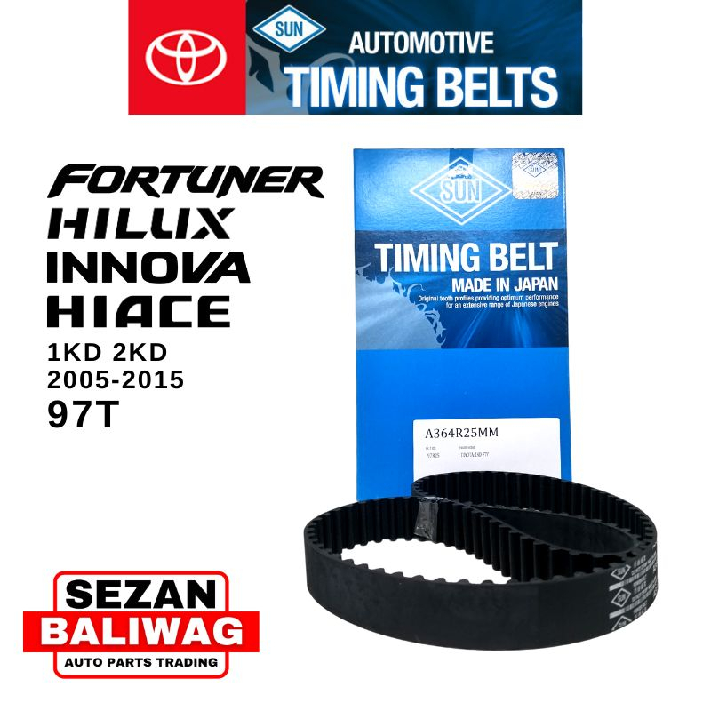 SUN TIMING BELT FORTUNER INNOVA HILUX HIACE 1KD 2KD 20052015 97 TEETH