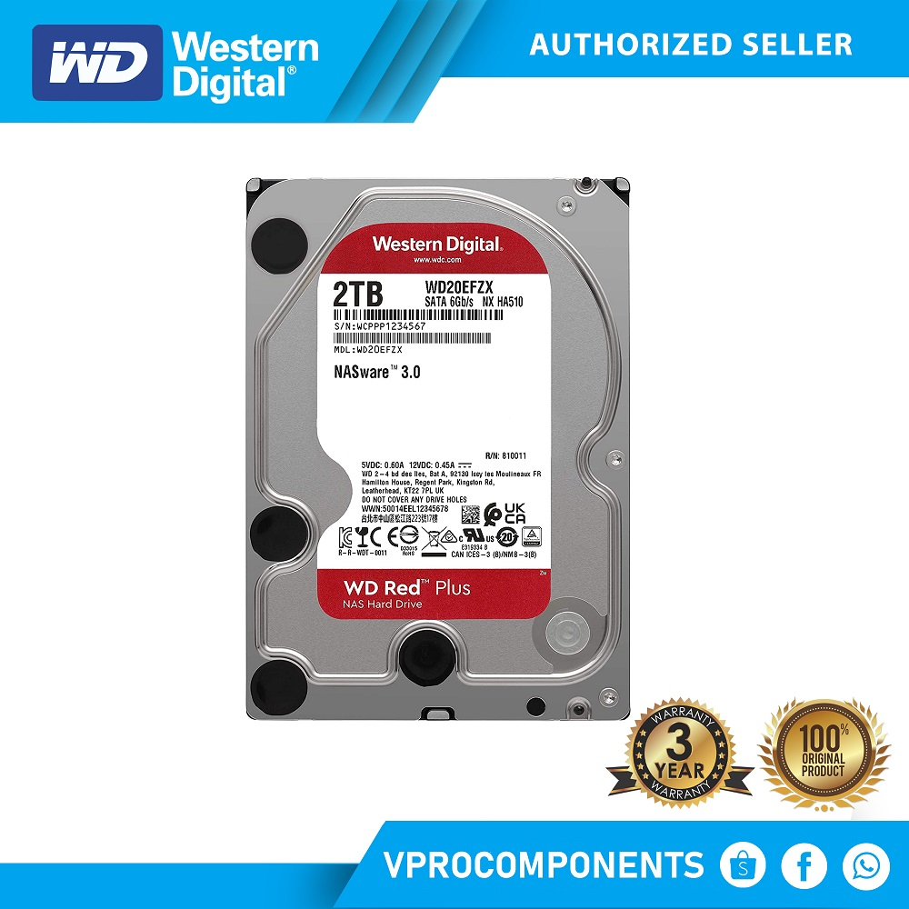WD Red Plus 3.5インチ HDD NAS用 2T×2 、8T×2 1年