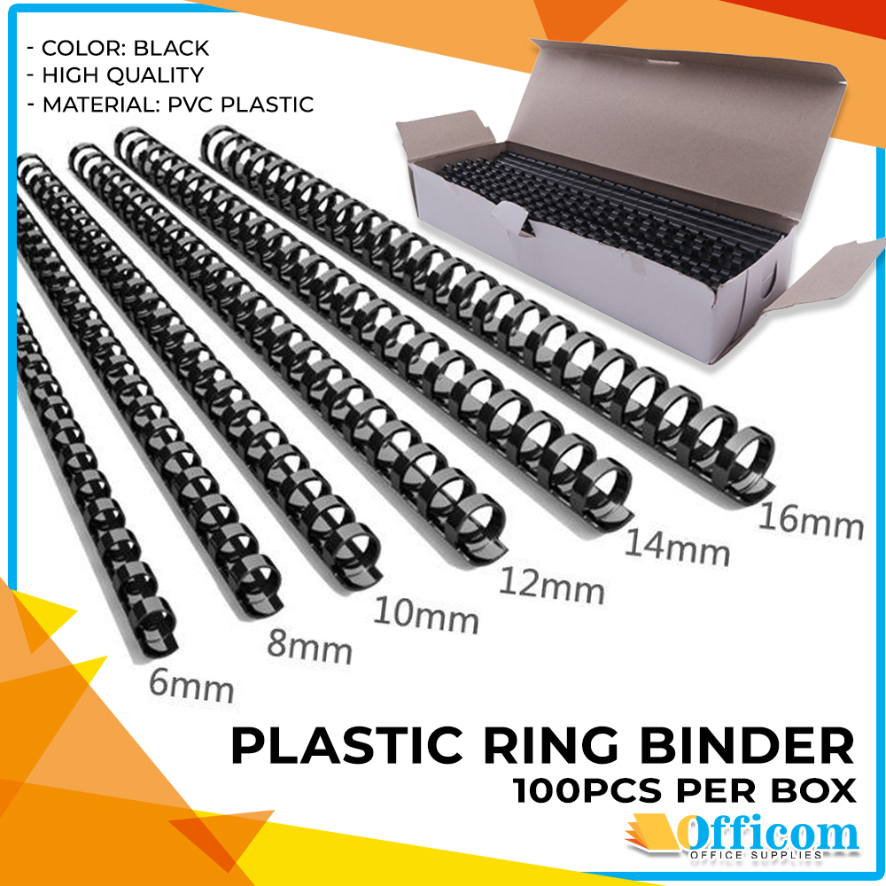 Plastic Ring Binder [F4/Long/Legal Size] 100pcs per box with 23 Holes ...