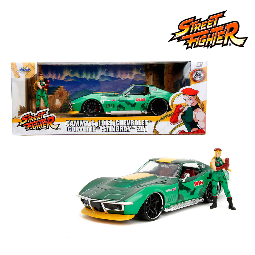 Jada 1/24 Street Fighter : Cammy & Chevrolet Corvette Stingray ZL1 1969