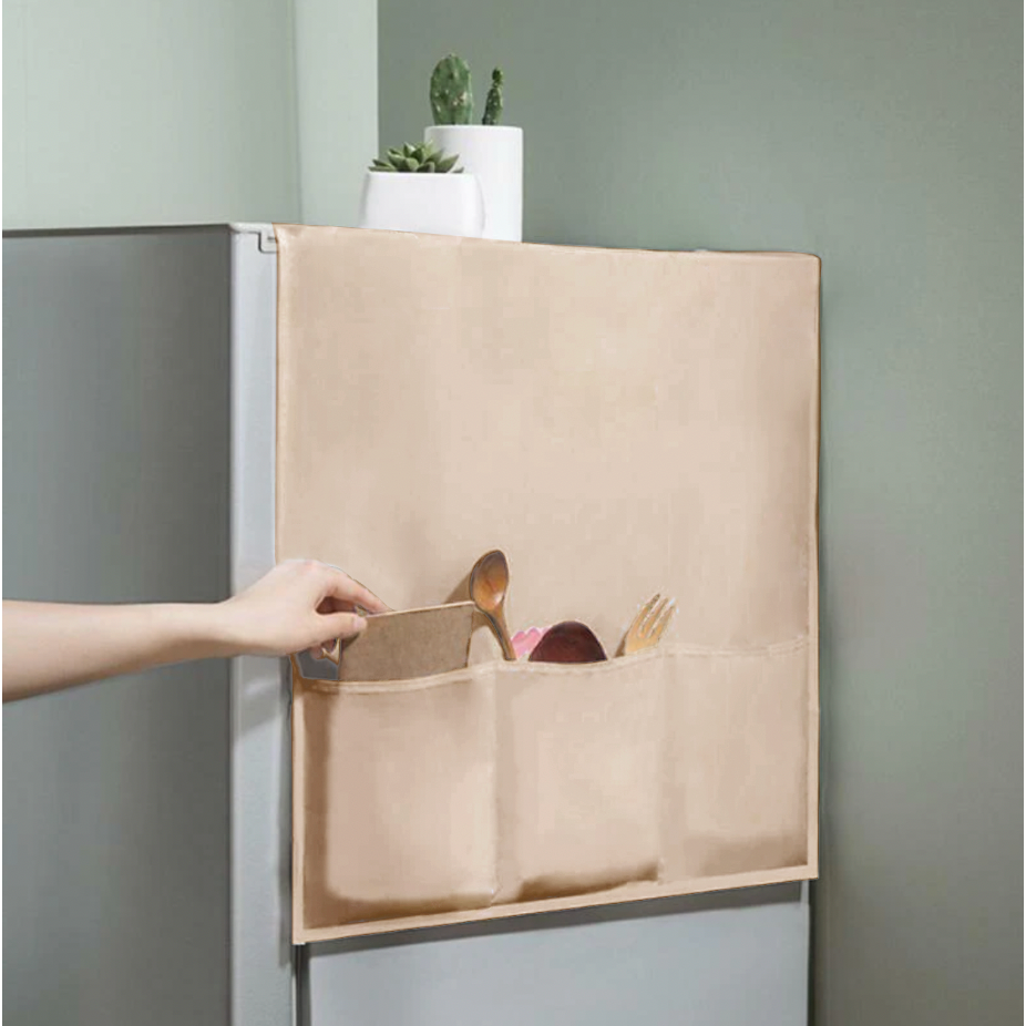 Refrigerator Cover Dust Proof Colorful Refrigerator Pocket Multipurpose