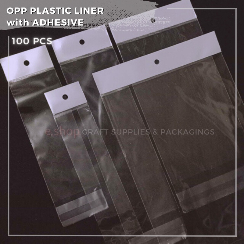 [100pcs] OPP Plastic with Liner/Header and with Adhesive | Shopee ...