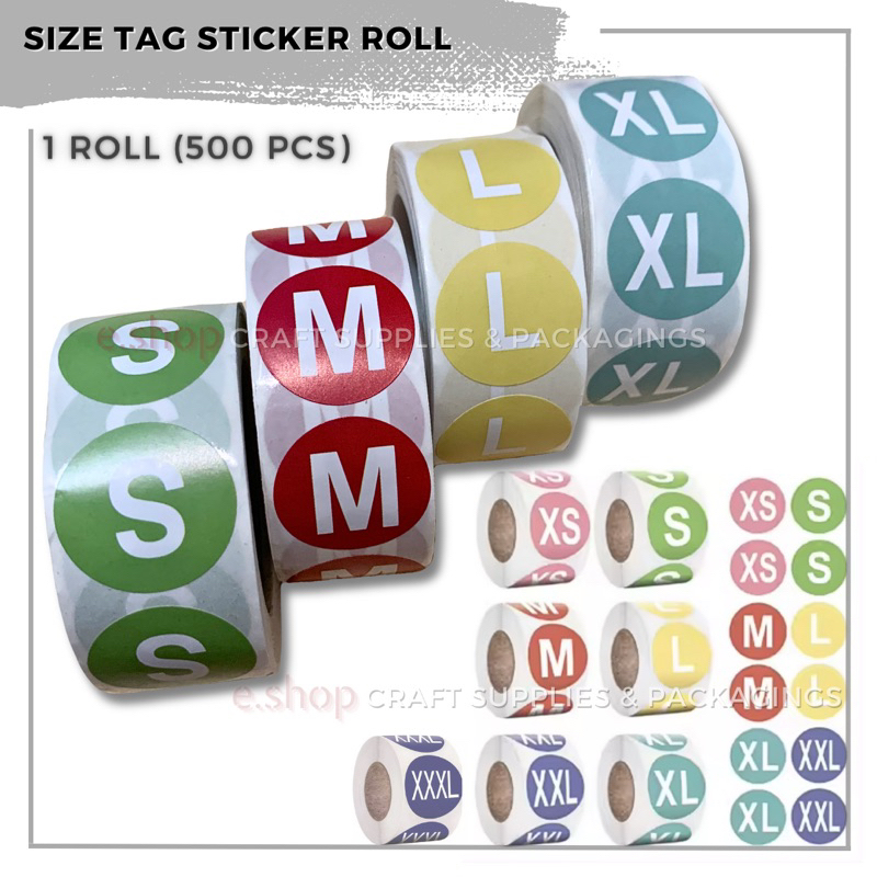 Size Sticker Roll 500pcs | Shopee Philippines