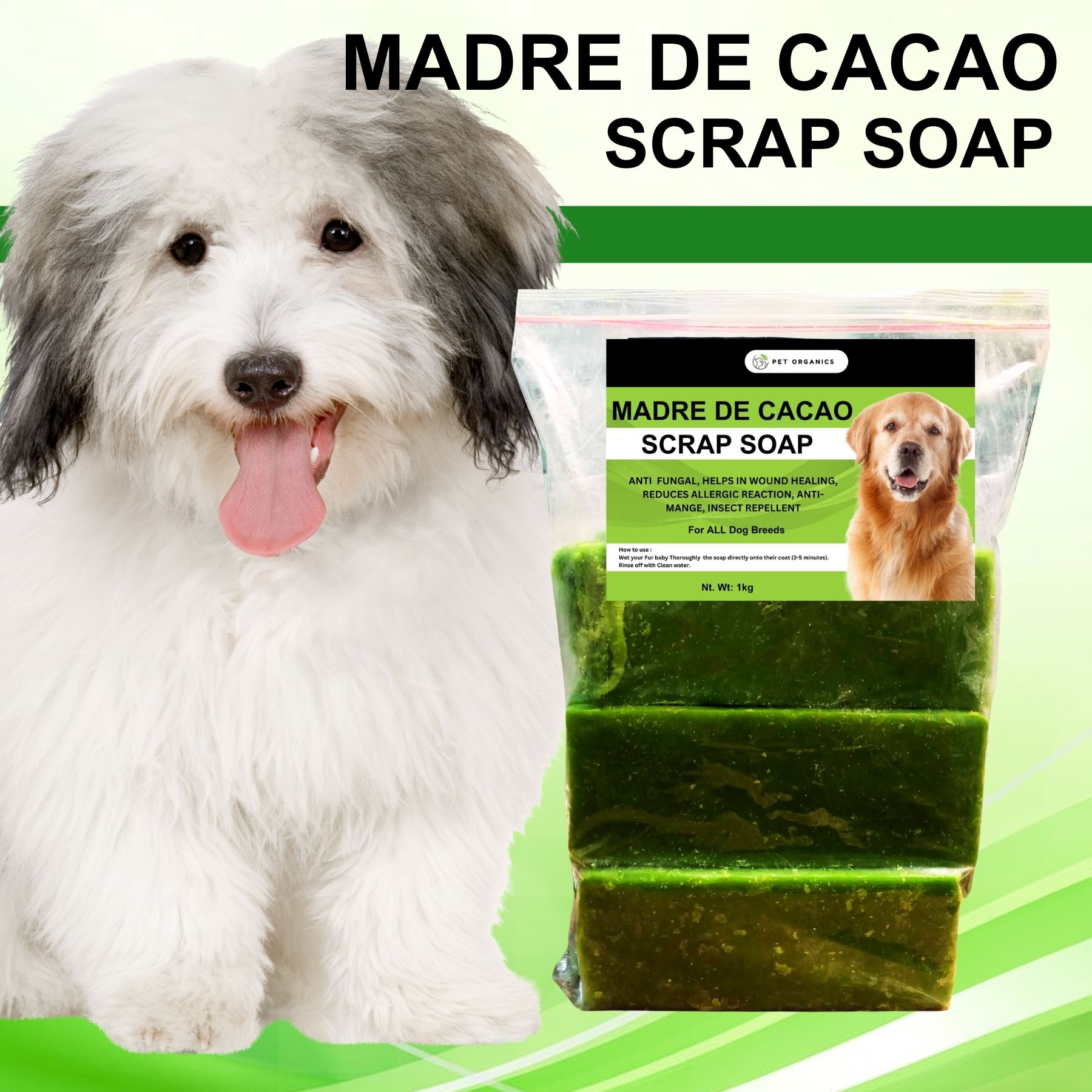 Madre de cacao scrap soap 1kg per pack reduces allergic reaction
