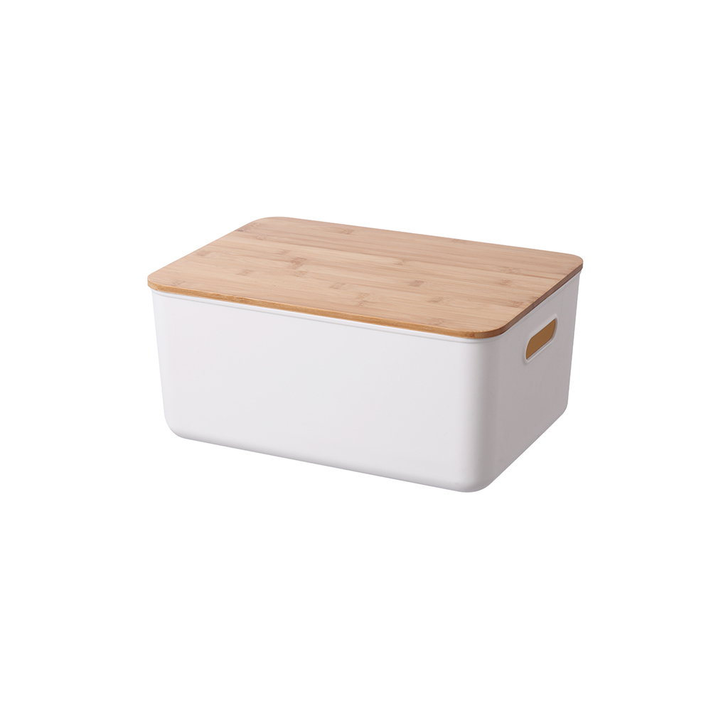 Neat Project Sachi White Storage Container with Wood Lid Shopee