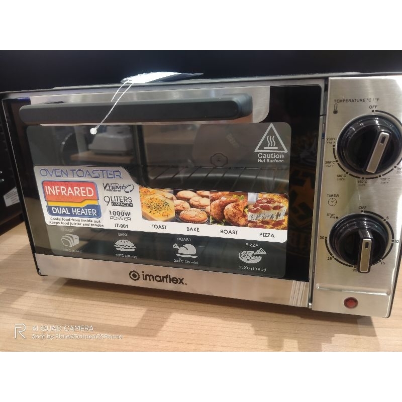Imarflex IT901 9 Liters Oven Toaster Dual Infrared Heater Shopee