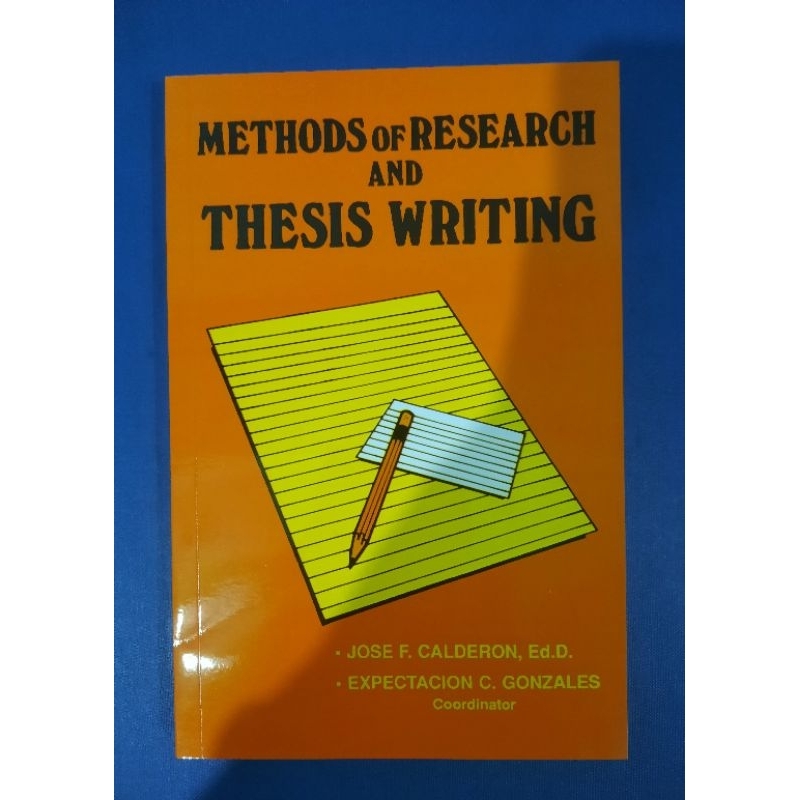 methods of research and thesis writing by calderon pdf free download