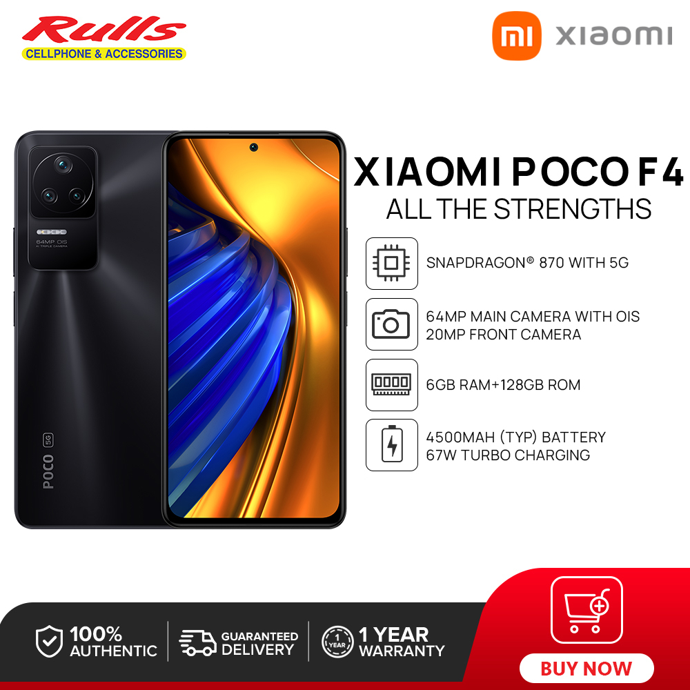 Xiaomi POCO F4 5G Cellphone | 6GB RAM+128GB ROM | Snapdragon 870 5G ...
