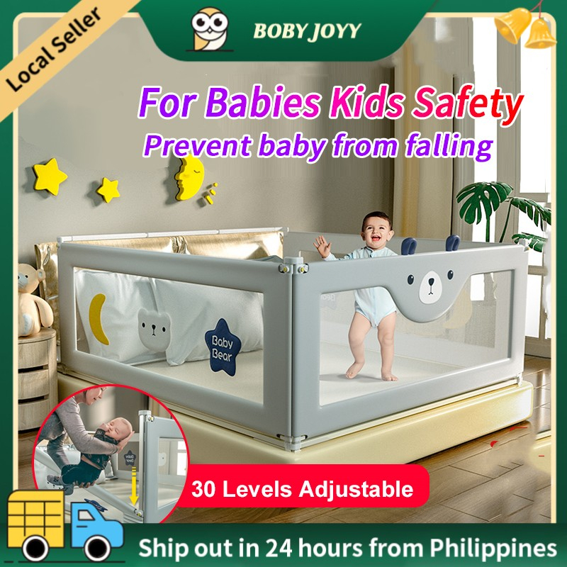 Baby Bed Fence Adjustable Height Playpen Kids Vertical Lift Bed Rail