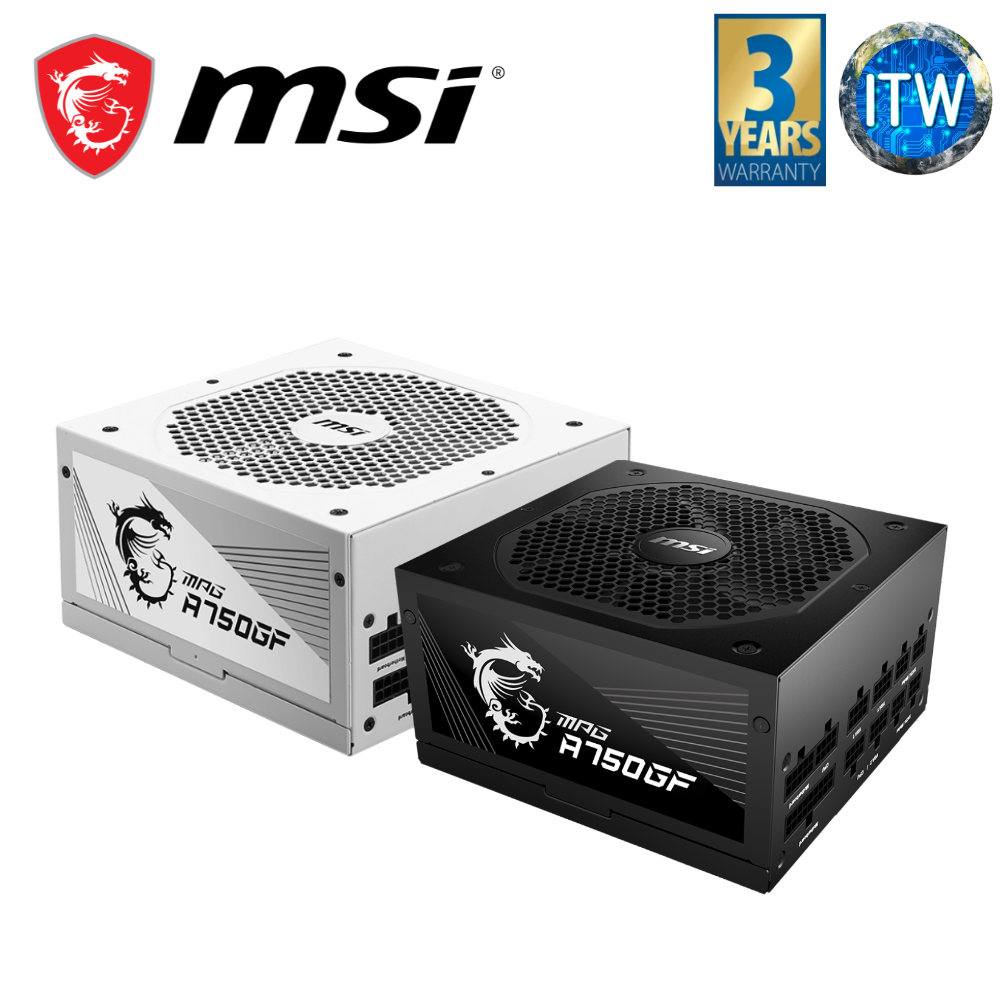 MSI MPG A750GF 750W 80+ Gold Fully Modular ATX Power Supply
