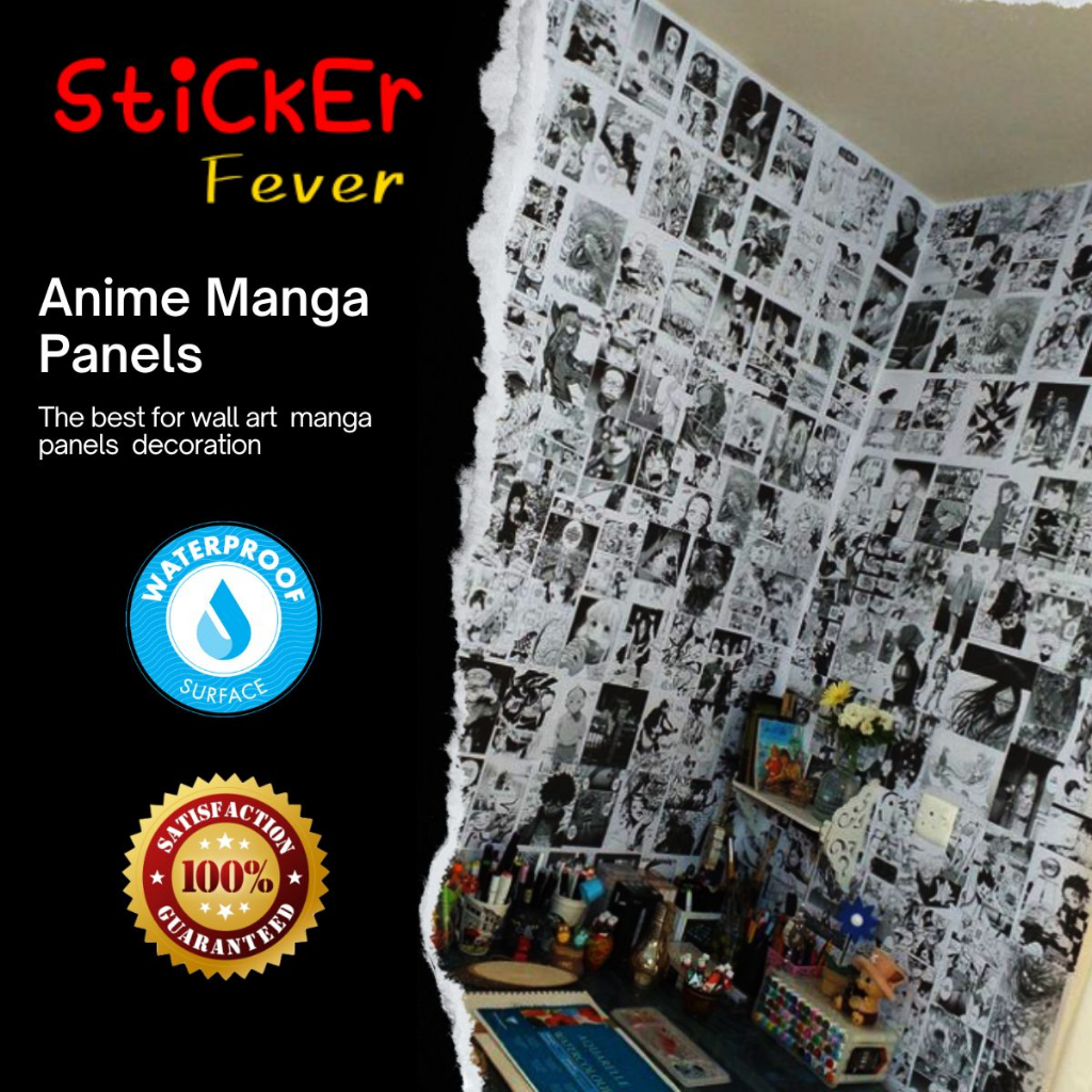 Anime Manga Panels Wall Decoration Manga Sticker size A6 4x6 inch ...