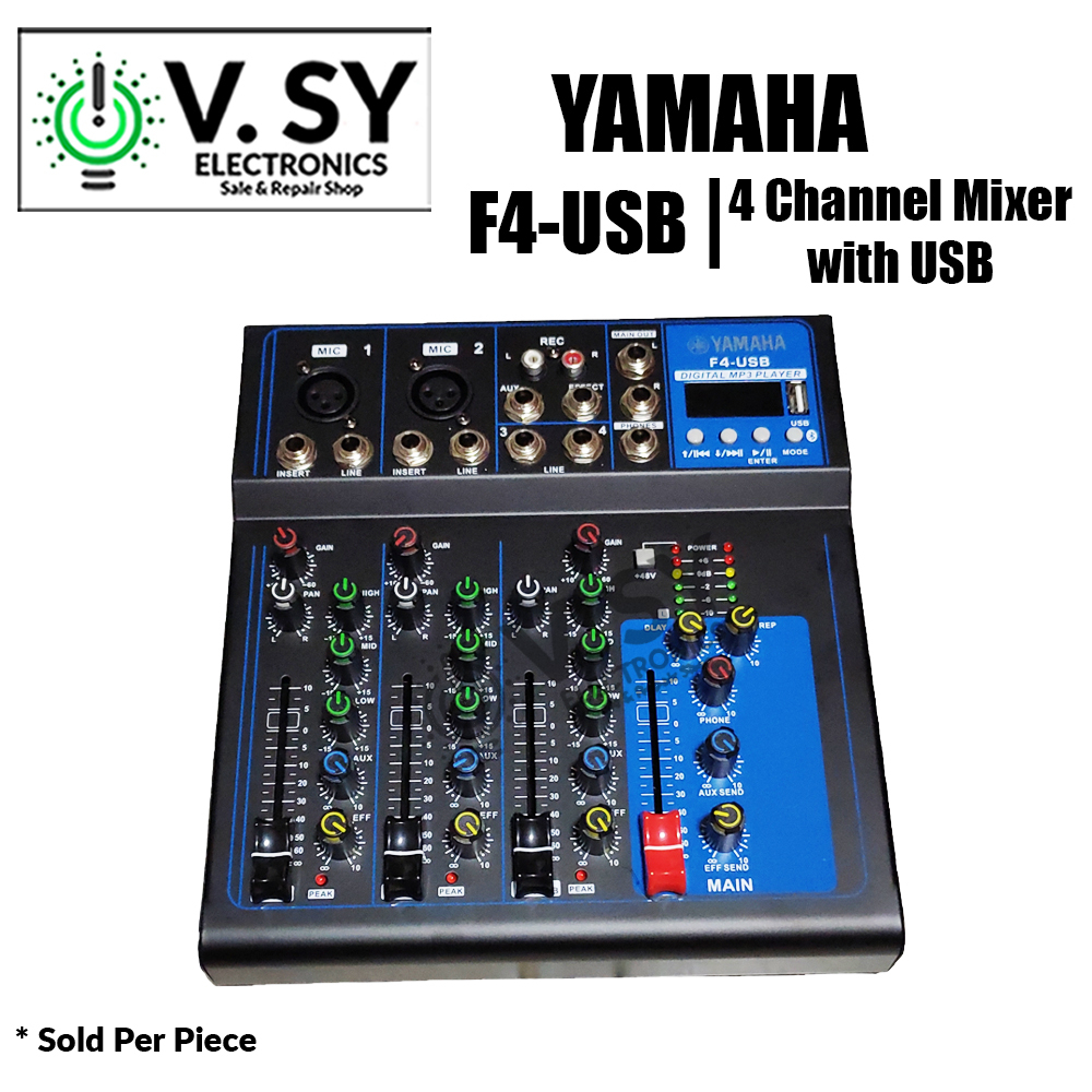 YAMAHA F4USB 4 Channel Mixer with Bluetooth Shopee Philippines