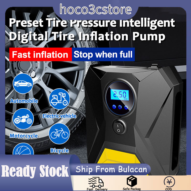 Portable Digital tire inflator 12V air compressor car tire pressure