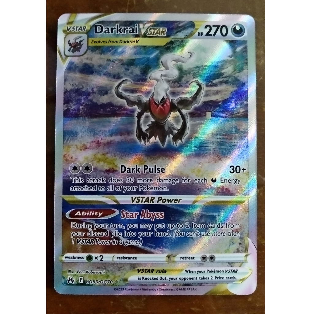 Darkrai VStar Alternate Art GG50/GG70 Pokemon TCG Standard English ...