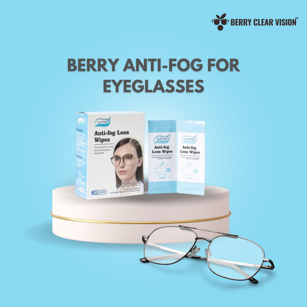 ORIGINAL BERRY ANTIFOG, CLEANING SOLUTION for EYEGLASSES, READING