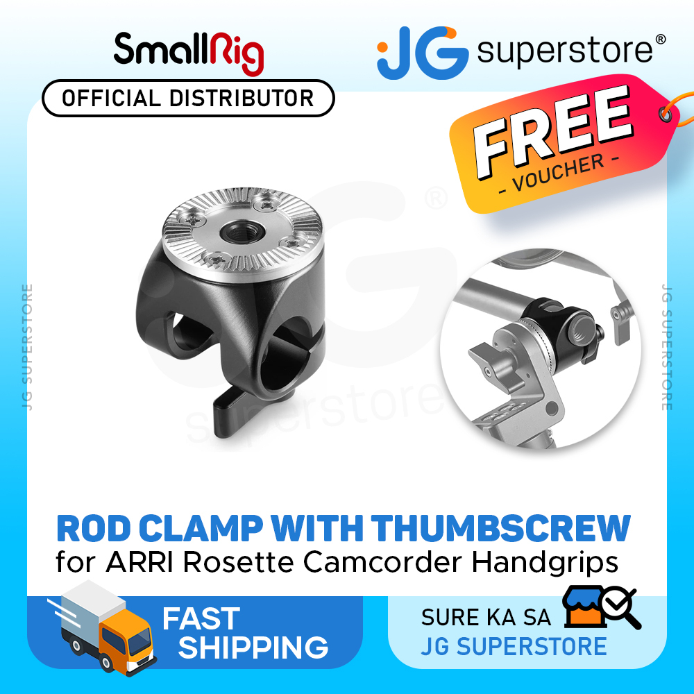 SmallRig 15mm Rod Clamp w/ Thumbscrew & ARRI Rosette Mount Compatible ...