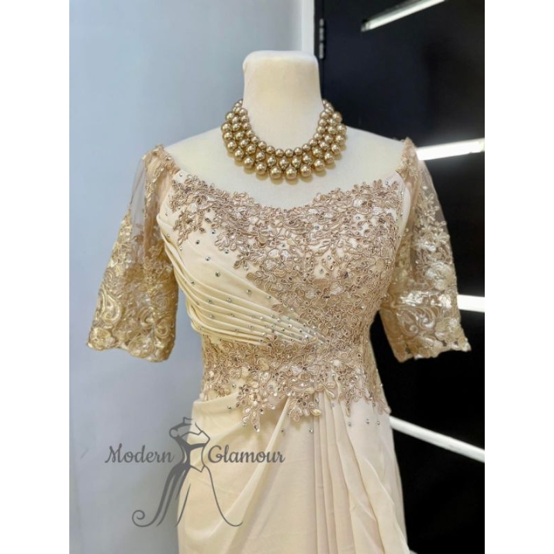 CORY Design Mother Dress, Ninang Gown, Principal Sponsor Gown, Formal ...