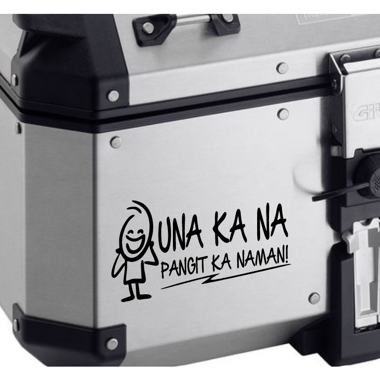 Una ka na, Pangit ka naman Sticker Decals, Cut out sticker