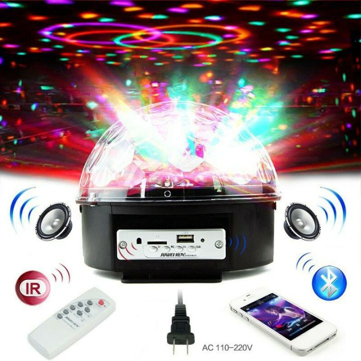 LED Light Crystal Magic Ball Light MP3 USB Bluetooth Speaker LED Disco ...