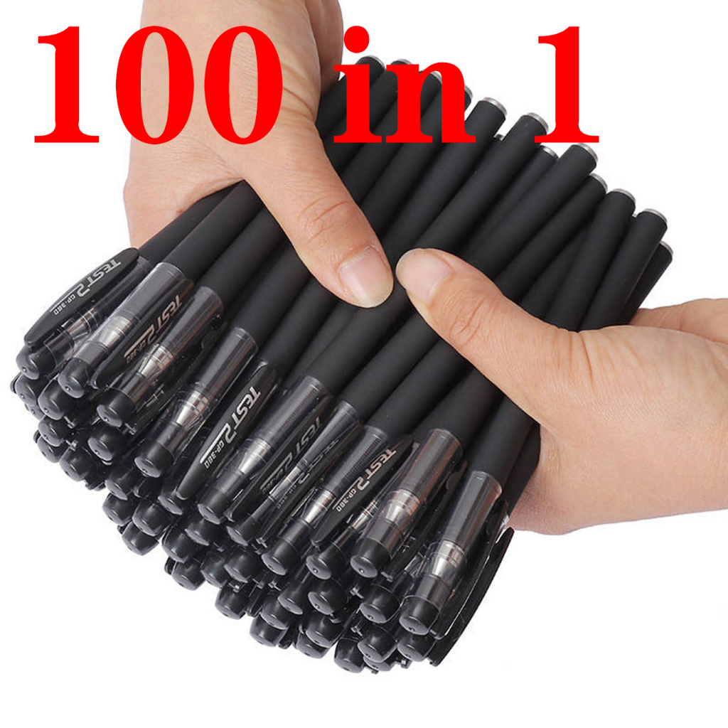 100pcs Gel Pen WaterBased Student Stationery Writing Tool Shucai