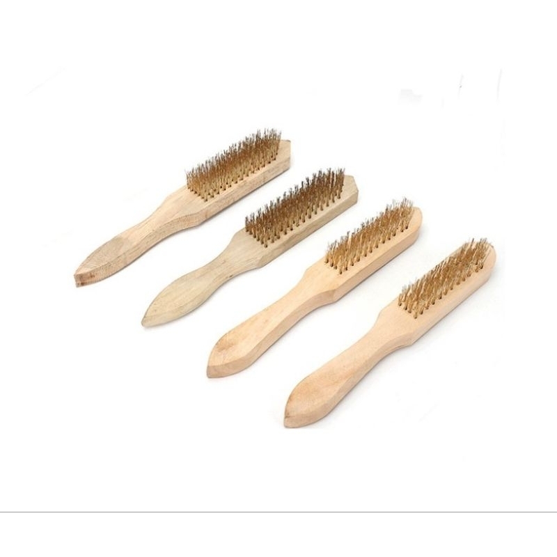 Steel Brush Copper Wire Brush Wood Handle Metal Surface Cleaning (Price