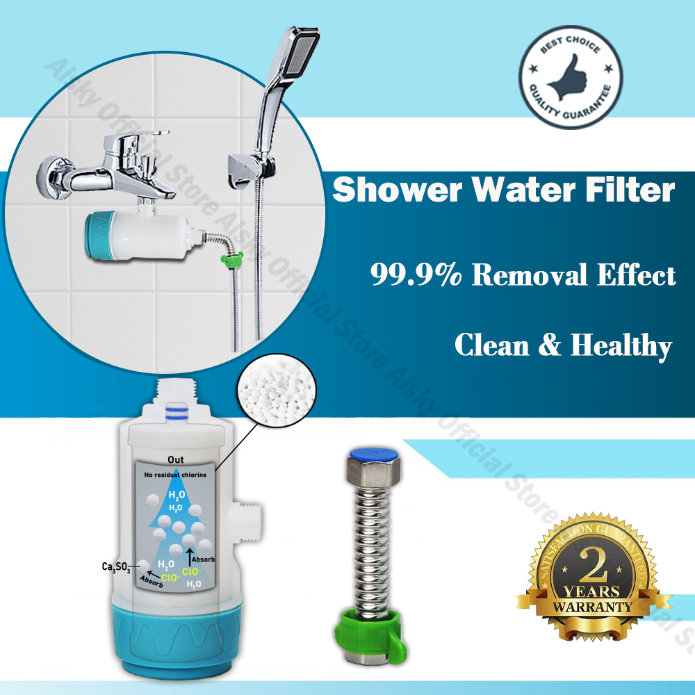 TROUWIDS Shower Water Filter Water Purifier Remove Chlorine Antimicrobial Derusting Household