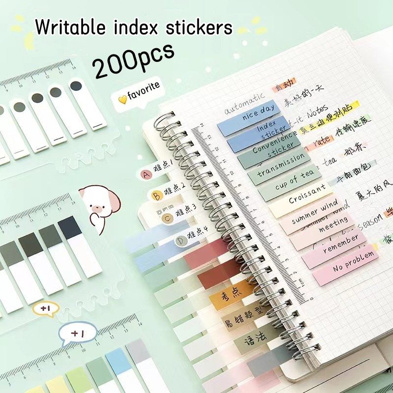 Color label sticker note note Ins loose-leaf index sticker Memo Pad ...