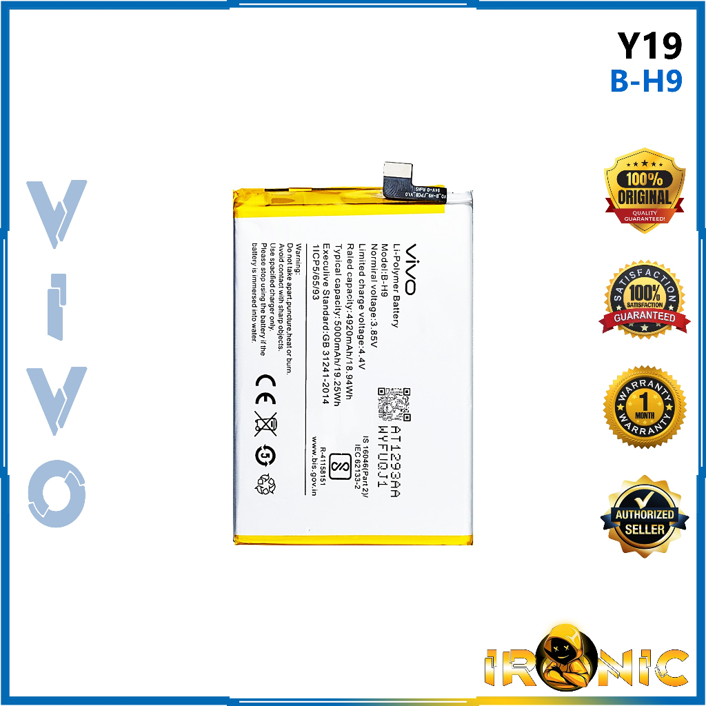 Vivo Y19 Battery Model B-H9 Original Equipment Manufacturer | Shopee ...